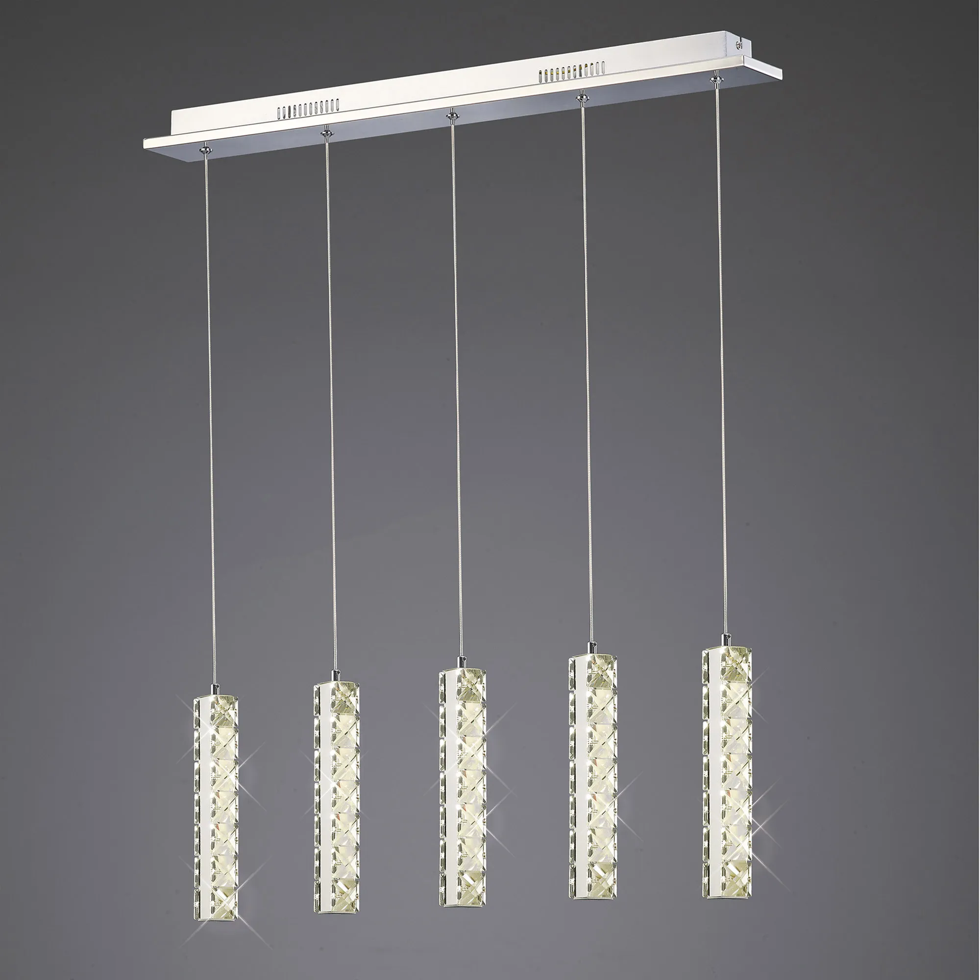 Galaxy Crystal Ceiling Lights Diyas Linear Crystal Fittings